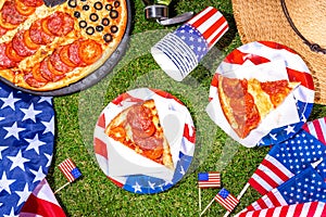 4th july party holiday usa patriotic pizza