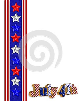 4th of July patriotic border