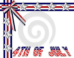 4th of July patriotic border