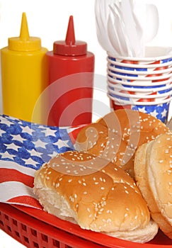 4th of July picnic table setting