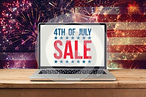4th of july sale concept