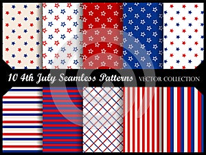 4th of july seamless pattern collection