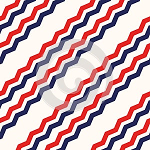 4th of July Stars Abstract Seamless Pattern, colored as USA Flag. Vector Illustration of Stars Background for Celebration Holiday