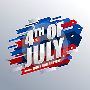 4th of July Vector Graphic For USA Independence Day Banner