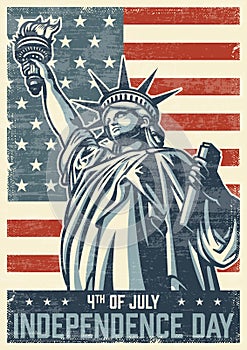 4th of july vintage poster