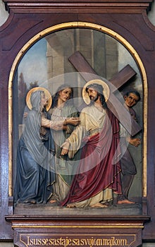 4th Stations of the Cross, Jesus meets His Mother