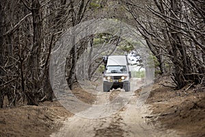 4WD Camper on Sand Track