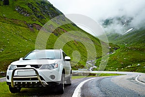 4x4 car in the mountain