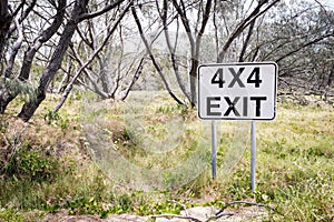 4X4 Exit Track Sign