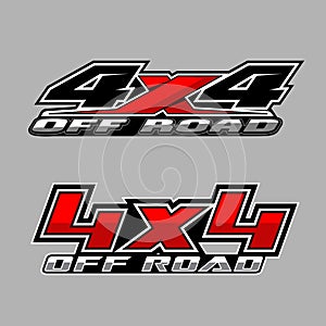 4x4 logo for 4 wheel drive truck and car graphic vector. Design for vehicle vinyl wrap_20200426