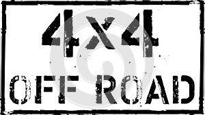 4x4 off-road emblem. Extreme Suv logo vector illustration stamp