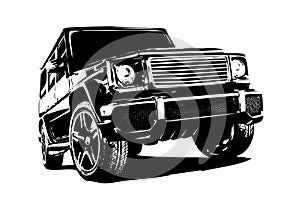 4x4 off-road SUV vector illustration