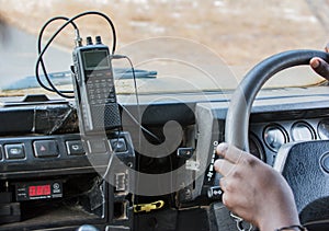 4x4 off-road vehicle in Savannah off in Zimbabwe South Africa