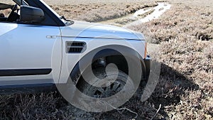 4x4 Suv got stuck in the mud