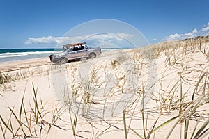 4x4 Ute Surf Beach Bribie Island Queensland Australia