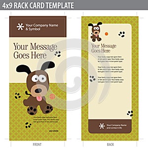 4x9 Rack Card Brochure Template