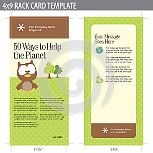 4x9 Rack Card Brochure Template