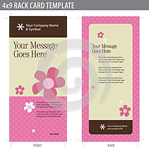 4x9 Rack Card Brochure Template