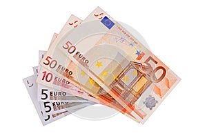 5, 10, 20, 50 Euro banknotes