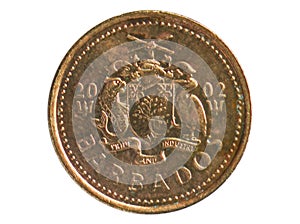 5 Cents coin, 1973~Today - Circulation serie, Bank of Barbados. Reverse, 2002