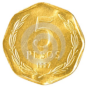 5 chilean pesos coin