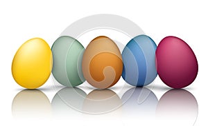 5 Colored Easter Eggs Mirror