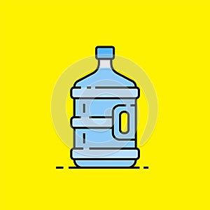 5 gallon water bottle line icon