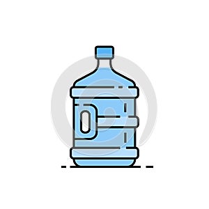 5 gallon water bottle line icon