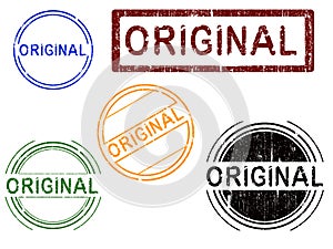 5 Grunge effect Office Stamps - ORIGINAL