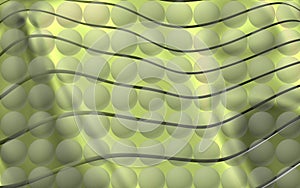 5 Image of transparent balls in soft light environmet with curve lines