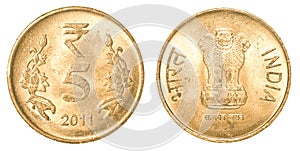 5 indian rupees coin