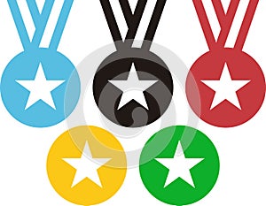 5 Medals evoking the Olympic Rings