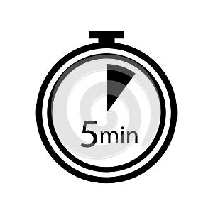 5 min. Timer icons. Vector