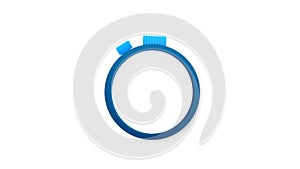 The 5 minutes, stopwatch icon. Stopwatch icon in flat style. Motion graphics.