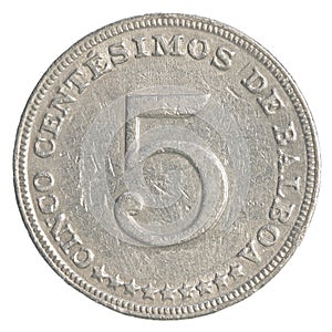 5 Panamanian centimonos coin