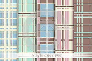 5 Pattern papers for scrapbook