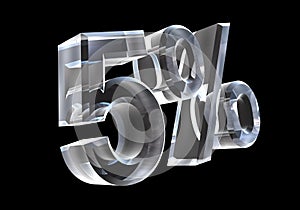 5 percent in glass (3D)