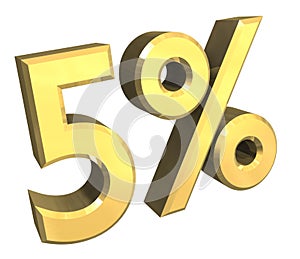 5 percent in gold (3D)