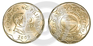 5 Philippine peso coin