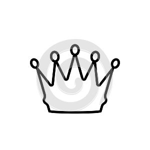 5 point crown outline icon