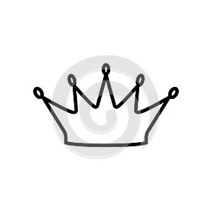 5 point crown outline icon