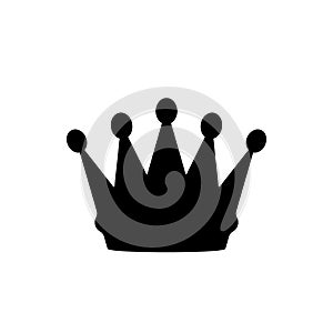 5 point crown silhouette icon