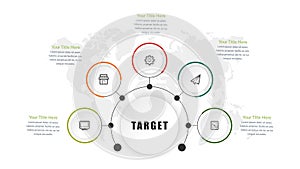 5 Point Infographic Element Template Premium Design