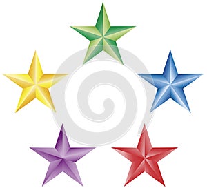 5 pointed stars