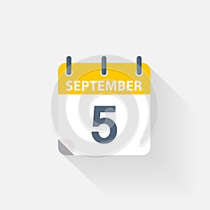 5 september calendar icon