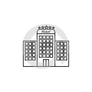 5 star hotel icon. Element of otel and motels for mobile concept and web apps. Thin line icon for website design and development,