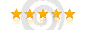 5 star rating icon vector. Rate vote like ranking symbol