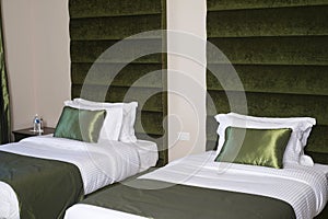 5 stars luxury hotel room, luxurious bedroom in a hotel
