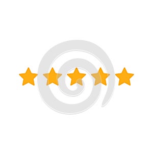 5 stars rating, customer reference icon, 5 stars cliparts