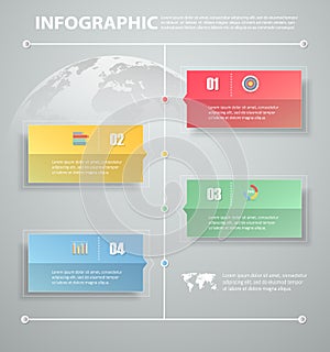 5 steps infographic template. can be used for workflow layout, diagram